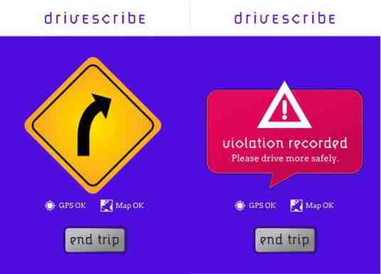 Drivescribe app in use