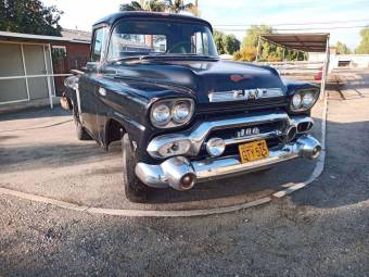 GMC blue chip classic car.