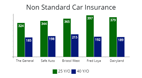 Best companies offering non standard coverage for drivers with poor driving record.